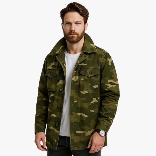 Militärische Camouflage Trenchcoat für Männer