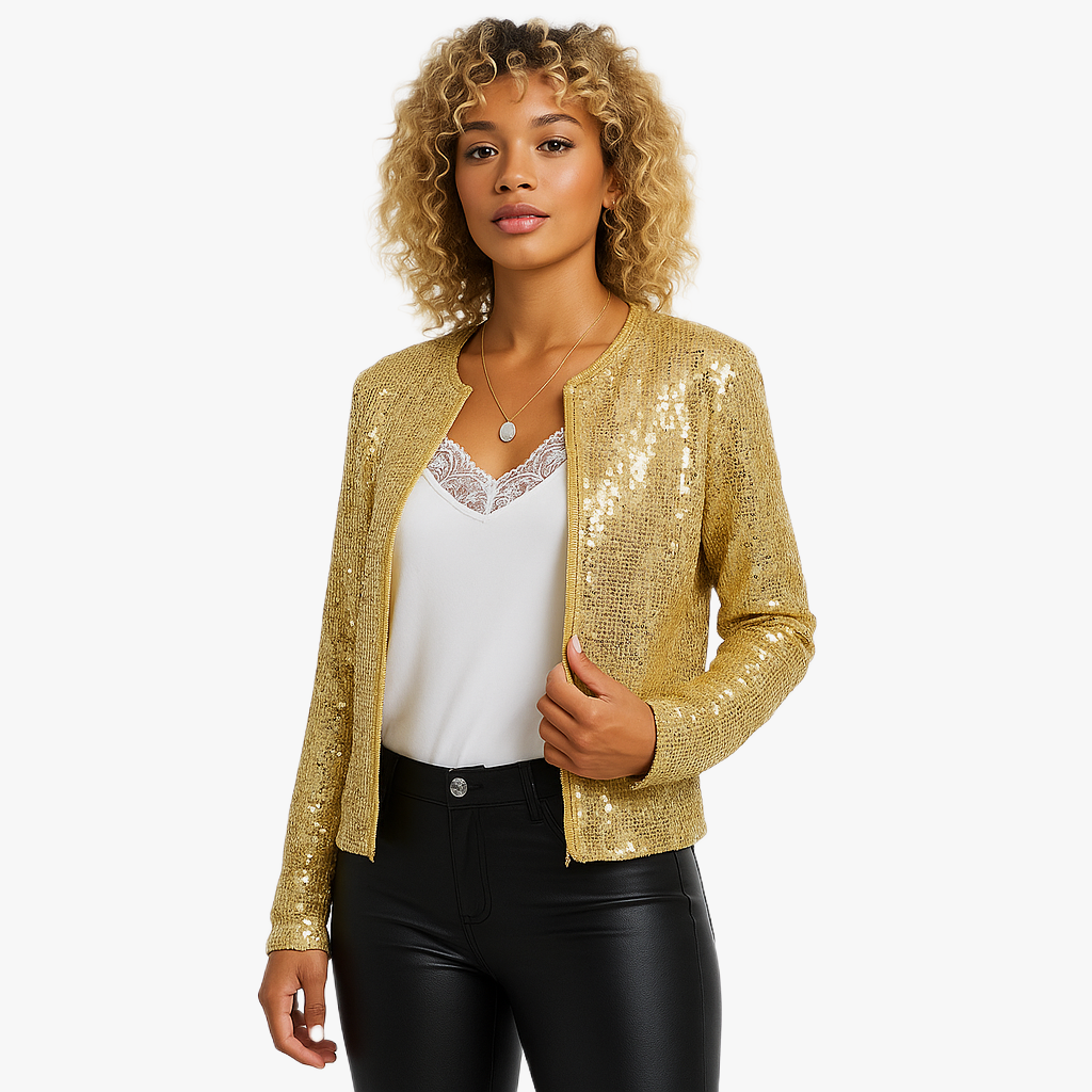 Glamouröse Damen Blazerjacke mit Pailletten