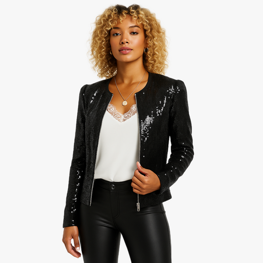Glamouröse Damen Blazerjacke mit Pailletten