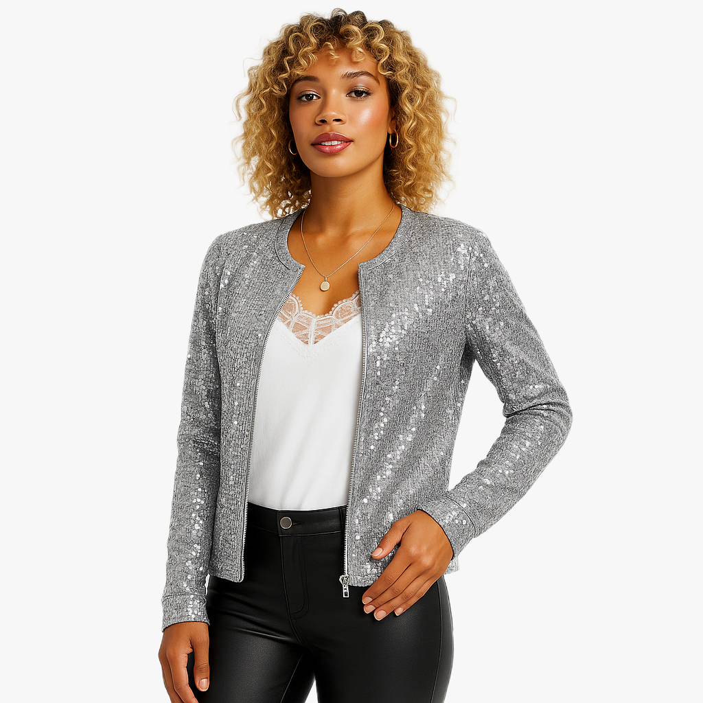 Glamouröse Damen Blazerjacke mit Pailletten
