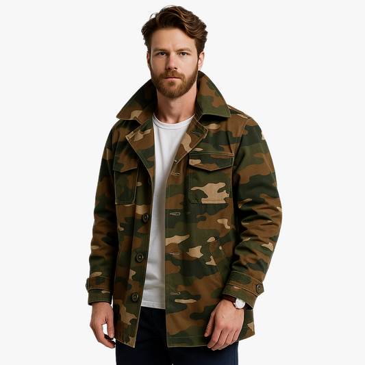 Militärische Camouflage Trenchcoat für Männer