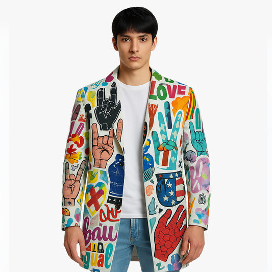 Moderne Grafische Trenchcoat für Herren