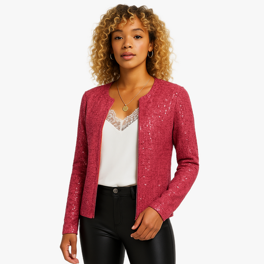 Glamouröse Damen Blazerjacke mit Pailletten